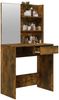 vidaXL Schminktisch mit Spiegel Räuchereiche 74,5 x 40 x 141 cm Bild 5