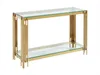 Vente-unique - NOMELANO Konsole Glas Gold - B 43,5 cm x H 78 cm x L 123,5 cm Bild 4