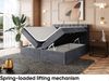 MEBLINI Boxspringbett LUKAS 140x220 cm mit Bettkasten - H3/Dunkelgrau Samt Polsterbett - Doppelbett mit Topper & Taschenfederkern-Matratze Bild 4