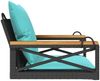 vidaXL Hängesessel mit Kissen Schwarz 63x62x40 cm Poly Rattan 368178 Bild 5
