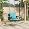 vidaXL Hängesessel mit Kissen Schwarz 63x62x40 cm Poly Rattan 368178 Bild 3