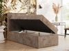 Boxspringbett TILIANO 90x200 Cord inkl. Bettkasten, Einzelbett 7-Zonen Multipocket-Matratze & Topper, Modernes Design mit hohem Kopfteil - Braun Cordstoff - H4 - Topper T25 Bild 3