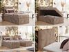 Boxspringbett TILIANO 90x200 Cord inkl. Bettkasten, Einzelbett 7-Zonen Multipocket-Matratze & Topper, Modernes Design mit hohem Kopfteil - Braun Cordstoff - H4 - Topper T25 Bild 2