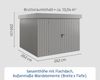 Hörmann Ecostar Metall-Gerätehaus "Euroline Trend" mit Flachdach EFD 10, graualuminium, 262 x 262 cm,2-flüglige Tür Bild 4