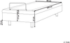 Verstellbares Bett ohne Kopfteil Bouclé DUKE 90 x 200 cm Cremeweiß Bild 1