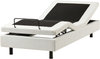 Verstellbares Bett ohne Kopfteil Bouclé DUKE 90 x 200 cm Cremeweiß Bild 3