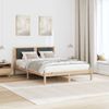 vidaXL Bettgestell mit gepolstertem Kopfteil Dunkelgrau 140 x 200 cm 878255 Bild 4