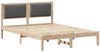 vidaXL Bettgestell mit gepolstertem Kopfteil Dunkelgrau 140 x 200 cm 878255 Bild 2