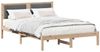 vidaXL Bettgestell mit gepolstertem Kopfteil Dunkelgrau 140 x 200 cm 878255 Bild 3