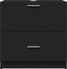 vidaXL Waschbeckenunterschrank Schwarz 59x37x59 cm Holzwerkstoff 848109 Bild 4