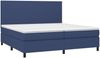 vidaXL Boxspringbett mit Matratze & LED Stoff Blau 200x200 cm, Härtegrad: H2 [3134747] Bild 3