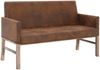 vidaXL Sitzbank mit Armlehnen 140 cm Braun Wildleder-Optik 281338 Bild 2