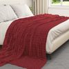 vidaXL Überwurfdecke Bordeauxrot 240 x 220 cm Fleece 42016939 Bild 3