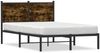 vidaXL Metallbett ohne Matratze Räuchereiche 120x190 cm 4007664 Bild 2