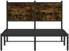 vidaXL Metallbett ohne Matratze Räuchereiche 120x190 cm 4007664 Bild 5