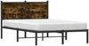 vidaXL Metallbett ohne Matratze Räuchereiche 120x190 cm 4007664 Bild 4