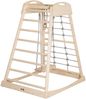 roba Montessori Indoor Spielturm inkl. 2in1 Rutsch- & Kletterbrett, Kletternetz- & Sprossenseite, Schaukel & Turnringen - Geeignet ab 24 Monaten - Belastbar bis 70 kg - Holz natur Bild 5