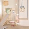roba Montessori Indoor Spielturm inkl. 2in1 Rutsch- & Kletterbrett, Kletternetz- & Sprossenseite, Schaukel & Turnringen - Geeignet ab 24 Monaten - Belastbar bis 70 kg - Holz natur Bild 4