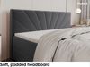 MEBLINI Boxspringbett JOHN 140x200 cm mit Bettkasten - H3P/Dunkelgrau Samt Polsterbett - Doppelbett mit Topper & Taschenfederkern-Matratze Bild 5