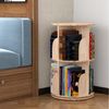 GarveeMore Bücherregal 360 Grad drehendes Bücherregal massives Holz stehendes Regalboden Bild 3