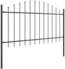 vidaXL Gartenzaun 8 pcs Grau 170 x 140 cm Pulverbeschichteter Stahl 3360131 Bild 4