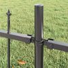 vidaXL Gartenzaun 8 pcs Grau 170 x 140 cm Pulverbeschichteter Stahl 3360131 Bild 3