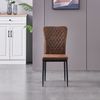 JYMTOM Esszimmerstuhl Samt/Kunstleder, hoher Lehne, Metallgestell, 4/6er-Set (4 St), Kunstleder, Gitter-Design, für Wohnzimmer, Büro, Klassenzimmer Bild 3