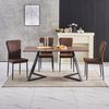 JYMTOM Esszimmerstuhl Samt/Kunstleder, hoher Lehne, Metallgestell, 4/6er-Set (4 St), Kunstleder, Gitter-Design, für Wohnzimmer, Büro, Klassenzimmer Bild 2