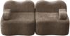 Modulares Boneless-Sofa aus Samt, Wellenform, 192 x 98 x 70 cm, braun, ohne Montage Bild 5