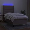 vidaXL Boxspringbett mit Matratze & LED Taupe 80x200 cm Stoff 3138353 Bild 3