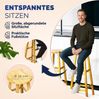 CASARIA® 4er Set Barhocker Barstuhl Akazie Holz Massiv Bild 4