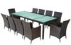 vidaXL 11-tlg. Garten-Essgruppe mit Auflagen Poly Rattan Braun 42569 Bild 3