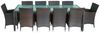 vidaXL 11-tlg. Garten-Essgruppe mit Auflagen Poly Rattan Braun 42569 Bild 4