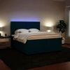 vidaXL Boxspringbett mit Matratze Blau 200x200 cm Samt 3293306 Bild 4