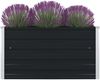 Hochbeet für Garten EMIL Quadrat Anthrazit 100x100x45cm Verzinkter Stahl Hochbeet Metall Gartenbeet Kräuterbeet Blumenbeet Beet hoch Frühbeet für Garten Gemüsebeet Bild 3
