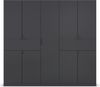 rauch Kleiderschrank, Drehtürenschrank TICAO, 9-türig, 2 Schubkästen, inkl. Türdämpferset, Grau metallic, 226 x 210 x 54 cm Bild 2