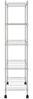 vidaXL Lagerregal mit 5 Böden und Rollen 75x35x155 cm Chrom 250 kg 324629 Bild 4