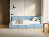 Selsey 'Cloudy' Jugendbett 90x200 mit Matratze, Kopfteil rechts, Hellblau Bild 2