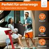NewHabitat Buffettisch klappbar – Gartentisch klappbar aus Polyrattan I Biertisch wetterfest & faltbar I Stabiler Klapptisch für Garten, Festivals, Camping & Outdoor-Events (Schwarz) 180 x75 x75 cm Bild 4
