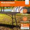 NewHabitat Buffettisch klappbar – Gartentisch klappbar aus Polyrattan I Biertisch wetterfest & faltbar I Stabiler Klapptisch für Garten, Festivals, Camping & Outdoor-Events (Schwarz) 180 x75 x75 cm Bild 2