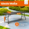 NewHabitat Buffettisch klappbar – Gartentisch klappbar aus Polyrattan I Biertisch wetterfest & faltbar I Stabiler Klapptisch für Garten, Festivals, Camping & Outdoor-Events (Schwarz) 180 x75 x75 cm Bild 3