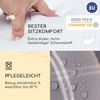 Sylt Polsterauflage Sesselauflage Kopfkissen Polyester 50 x 120 x 9 cm Grau / Weiß Bild 5