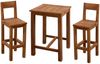 Inko 3-teilige Bar-Sitzgruppe Abacus recyceltes Teak 80x80x108 cm mit 2 Barstühlen Bild 5