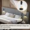 Graues Luxus Polsterbett 180x200 cm Mit Leselampen Und USB Anschlüssen Doppelbett Mit Hydraulischem Stauraum Samtbezug 300 Kg Tragkraft Bild 4