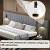 Graues Luxus Polsterbett 180x200 cm Mit Leselampen Und USB Anschlüssen Doppelbett Mit Hydraulischem Stauraum Samtbezug 300 Kg Tragkraft Bild 4