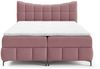 Boxspringbett Schlafzimmerbett CHARLES PREMIUM 120x200cm Stoff Aragon Bordeauxrot Bild 3