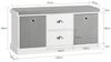 SoBuy FSR66-HG Schuhbank, MDF, Lackiert, Weiß, 100 x 49 x 35 cm Bild 3
