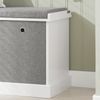 SoBuy FSR66-HG Schuhbank, MDF, Lackiert, Weiß, 100 x 49 x 35 cm Bild 4