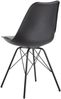FINEBUY Esszimmerstuhl FB23289, Küchenstuhl 2er Set Schwarz Polsterstuhl Skandinavisches Design, Schalenstuhl mit Kunstleder-Bezug, Stuhl Gepolstert Bild 5