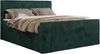 Boxspringbett, Doppelbett mit zwei Bettkästen und hohem Kopfteil aus Cordstoff - TILIANO DUO - 140 x 200 cm - Dunkelgrün Cord - H4 Bild 5